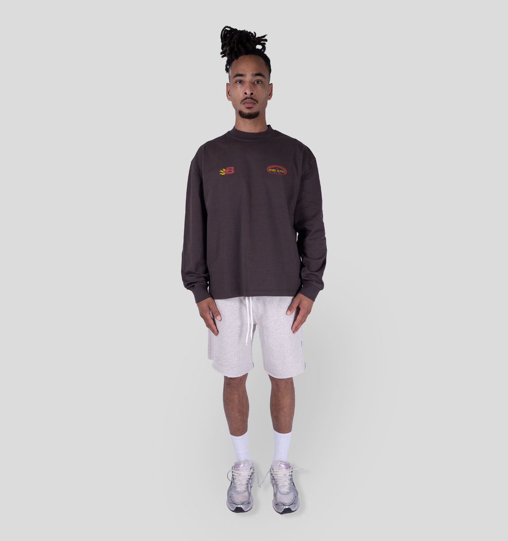 CREST LONGSLEEVE - BROWN/RED