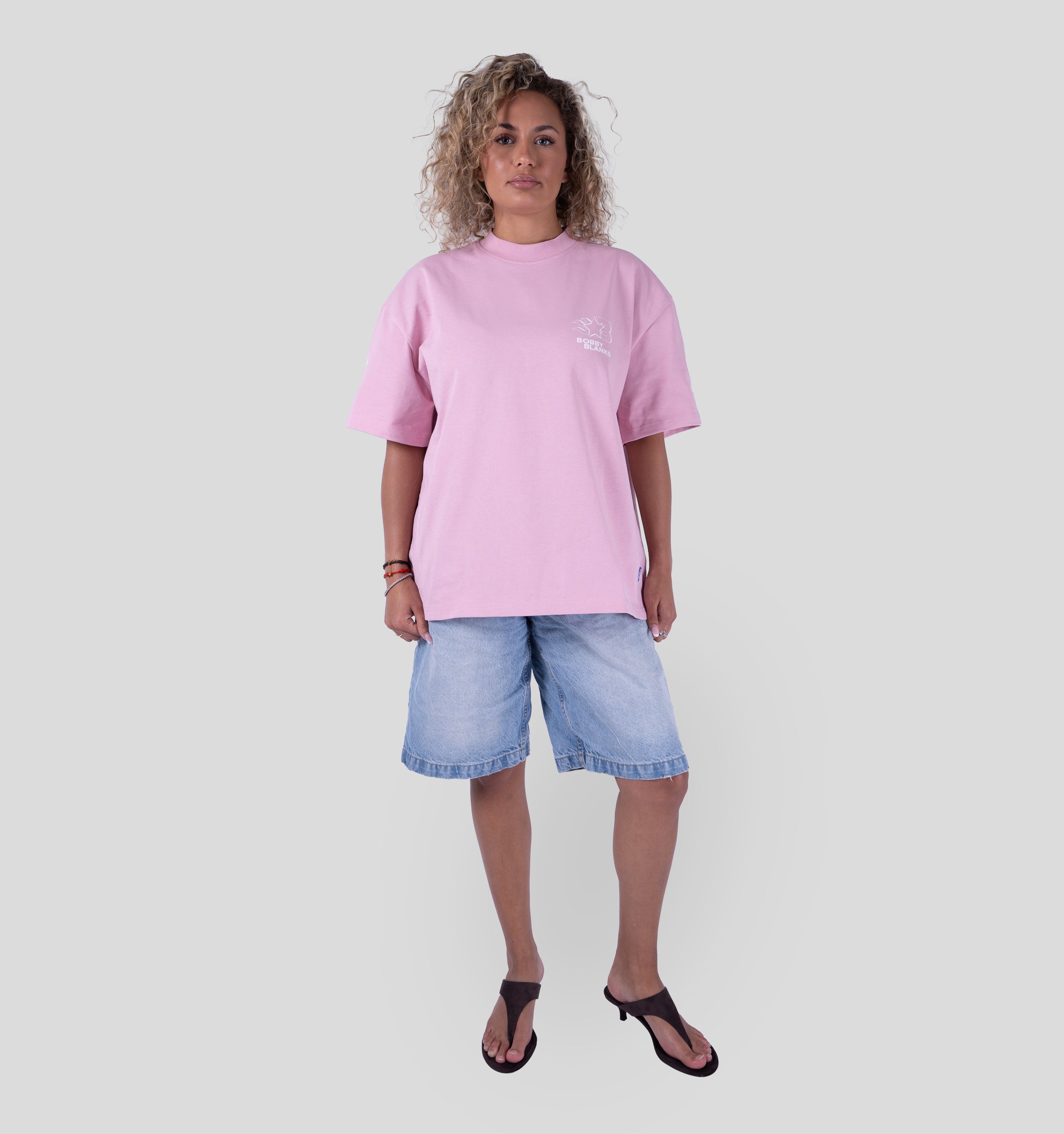 OXFORD T-SHIRT - PINK/WHITE
