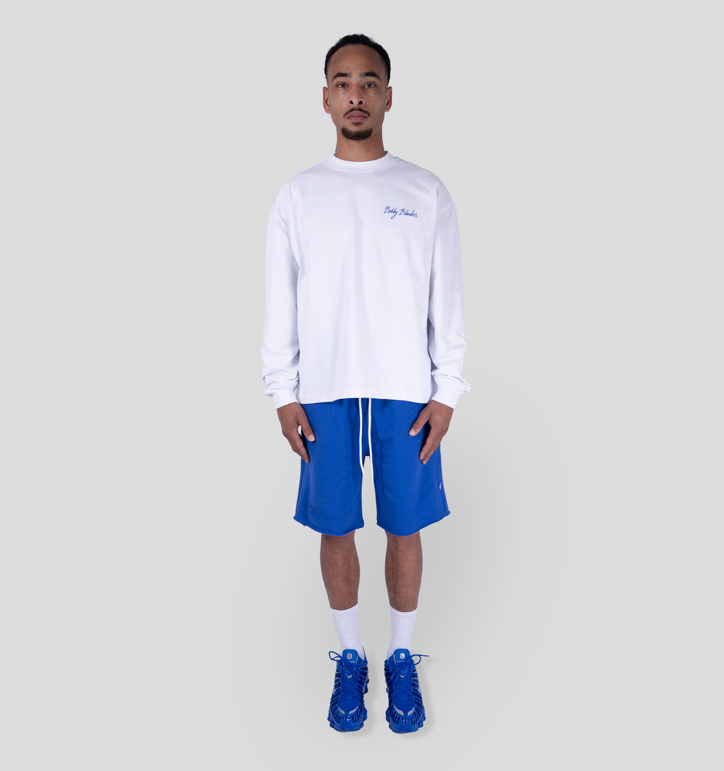 BOOKMARK LONGSLEEVE - WHITE/COBALT