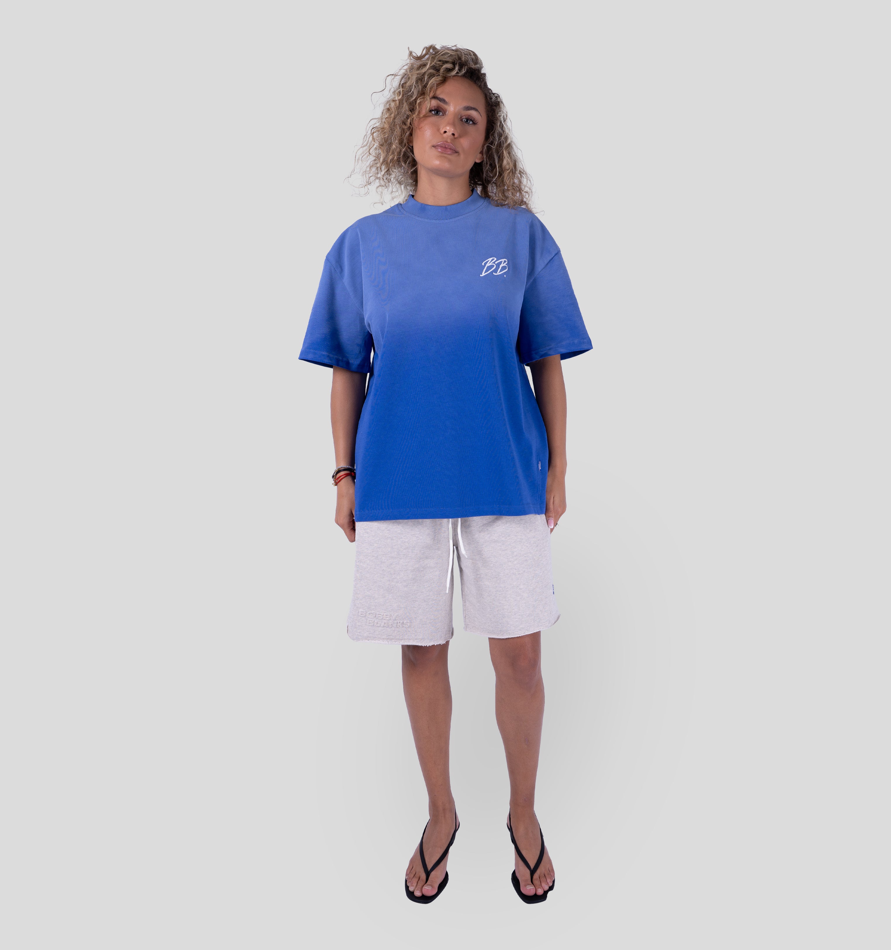 BRIXTON T-SHIRT - COBALT/WHITE