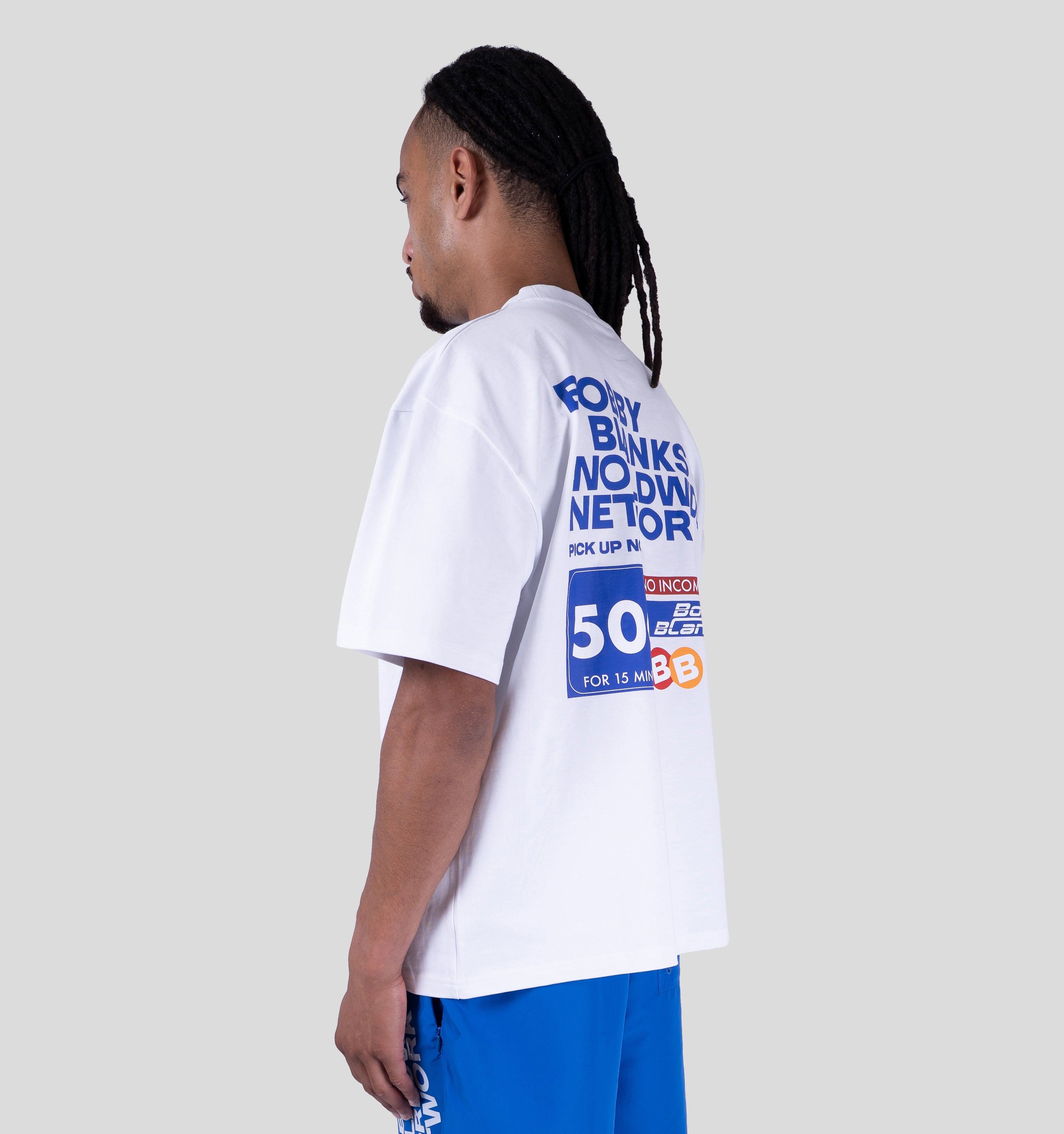 FORUM T-SHIRT - WHITE/COBALT
