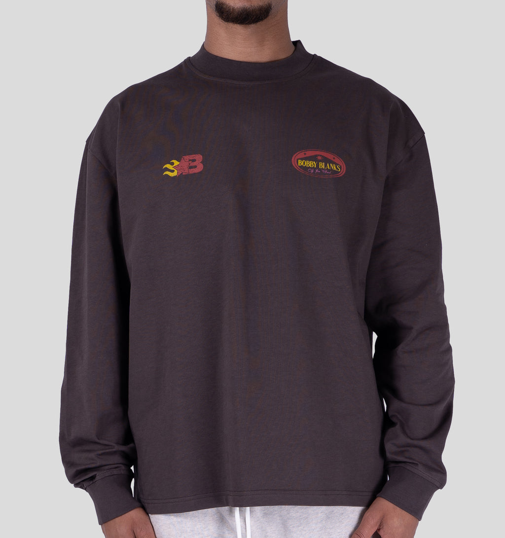CREST LONGSLEEVE - BROWN/RED