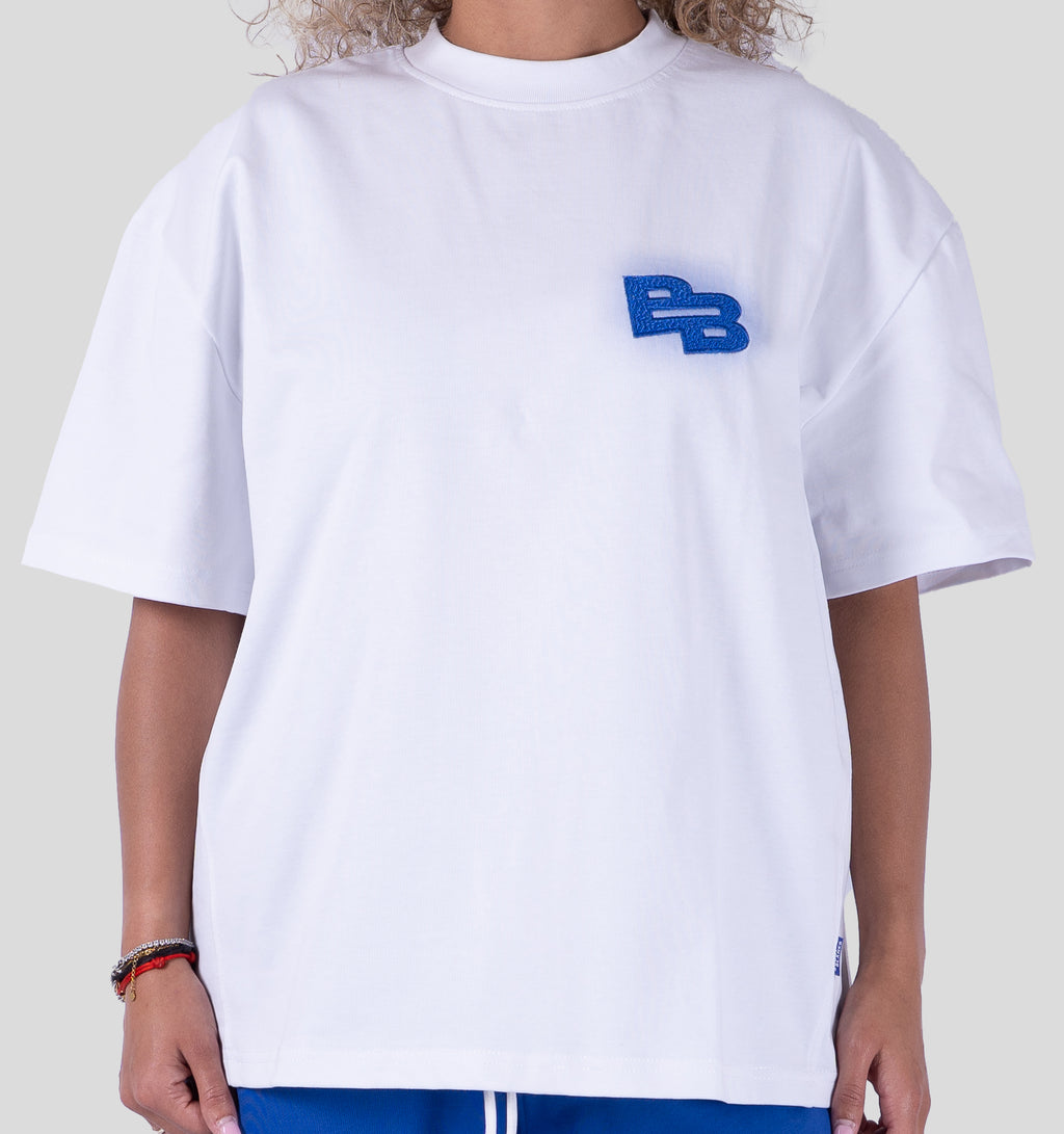 BANNER T-SHIRT - WHITE/COBALT