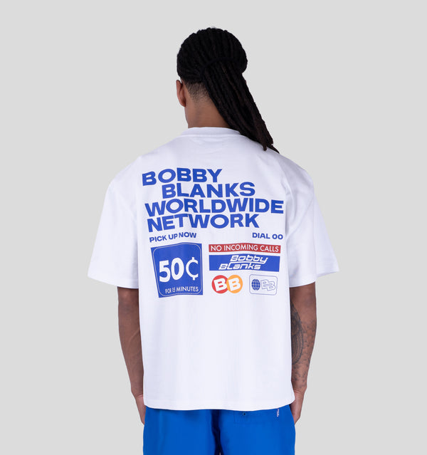 Forum T-Shirt - White/Cobalt