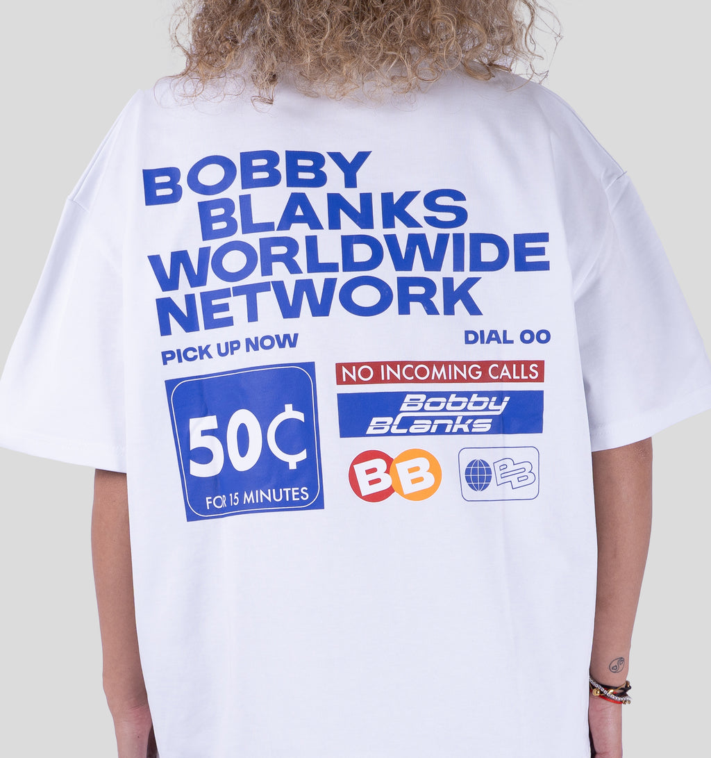 FORUM T-SHIRT - WHITE/COBALT