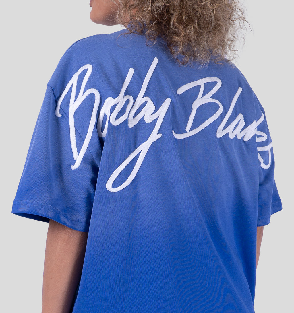 BRIXTON T-SHIRT - COBALT/WHITE