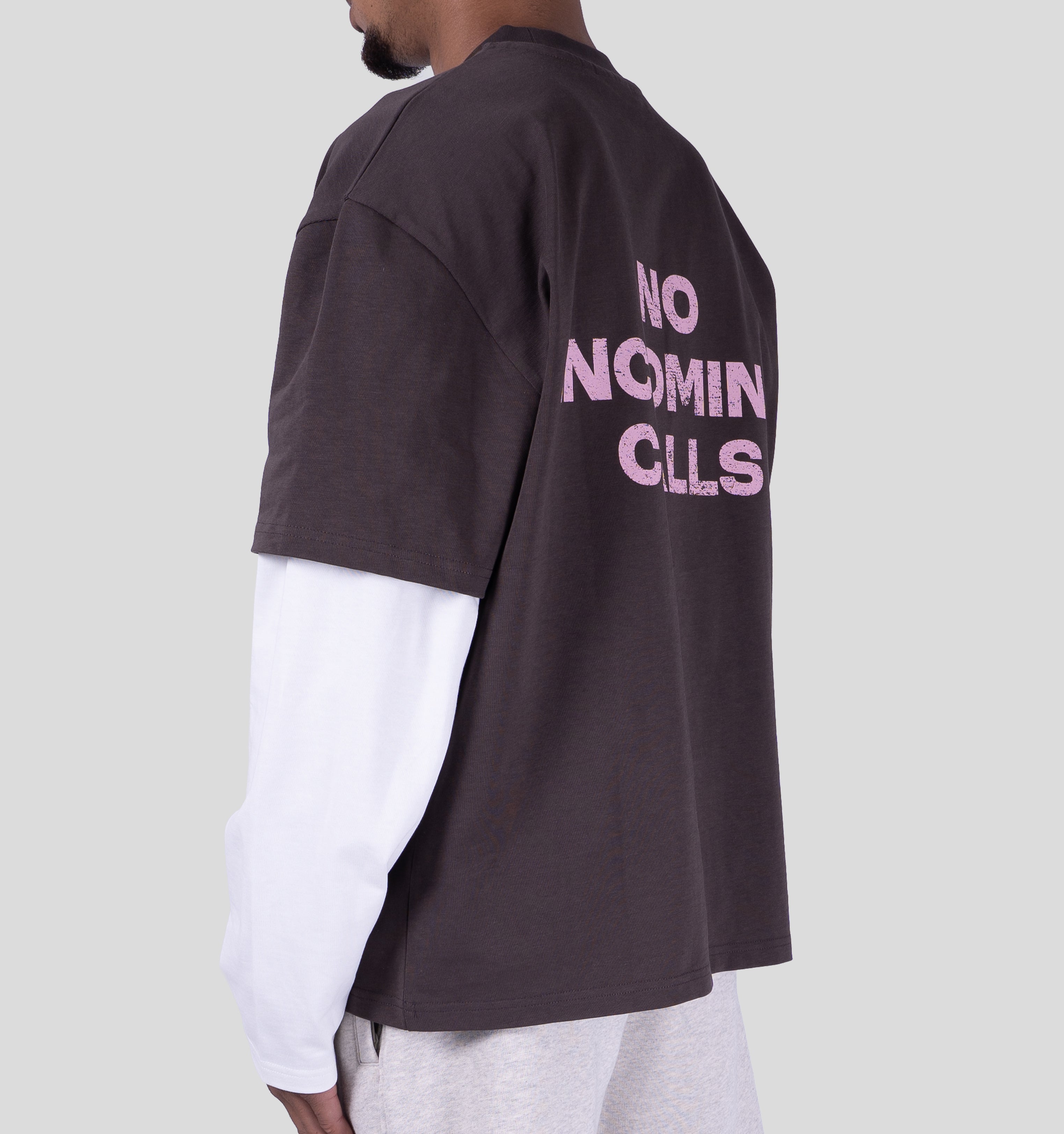 VOICEMAIL DOUBLELAYER- BROWN/OFF WHITE