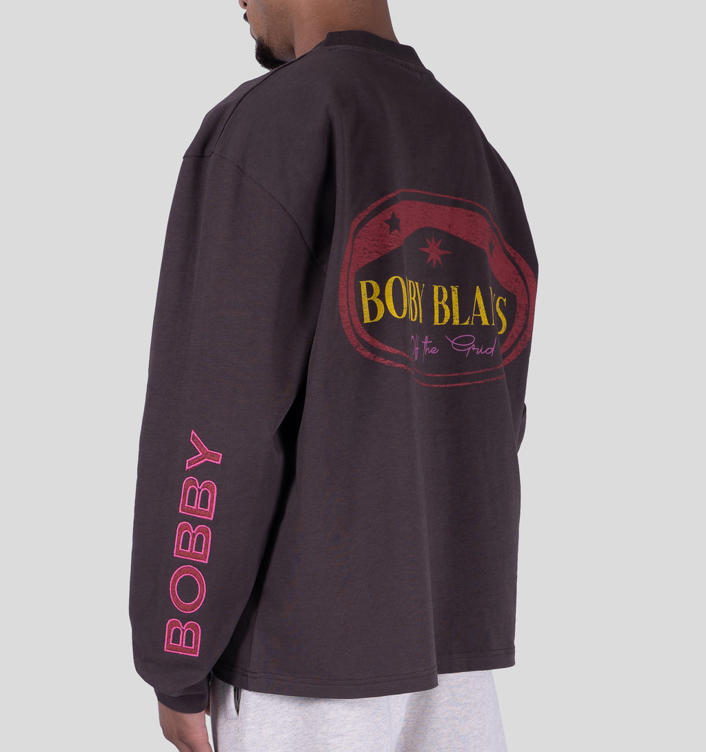 CREST LONGSLEEVE - BROWN/RED