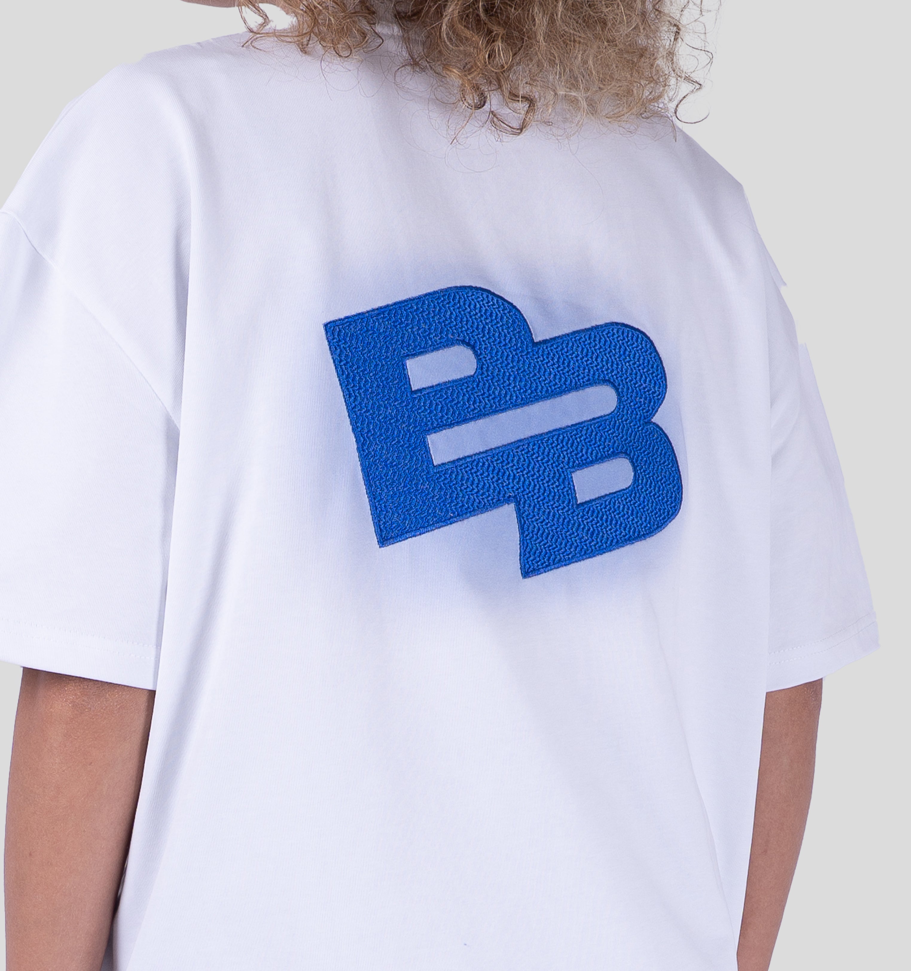 BANNER T-SHIRT - WHITE/COBALT