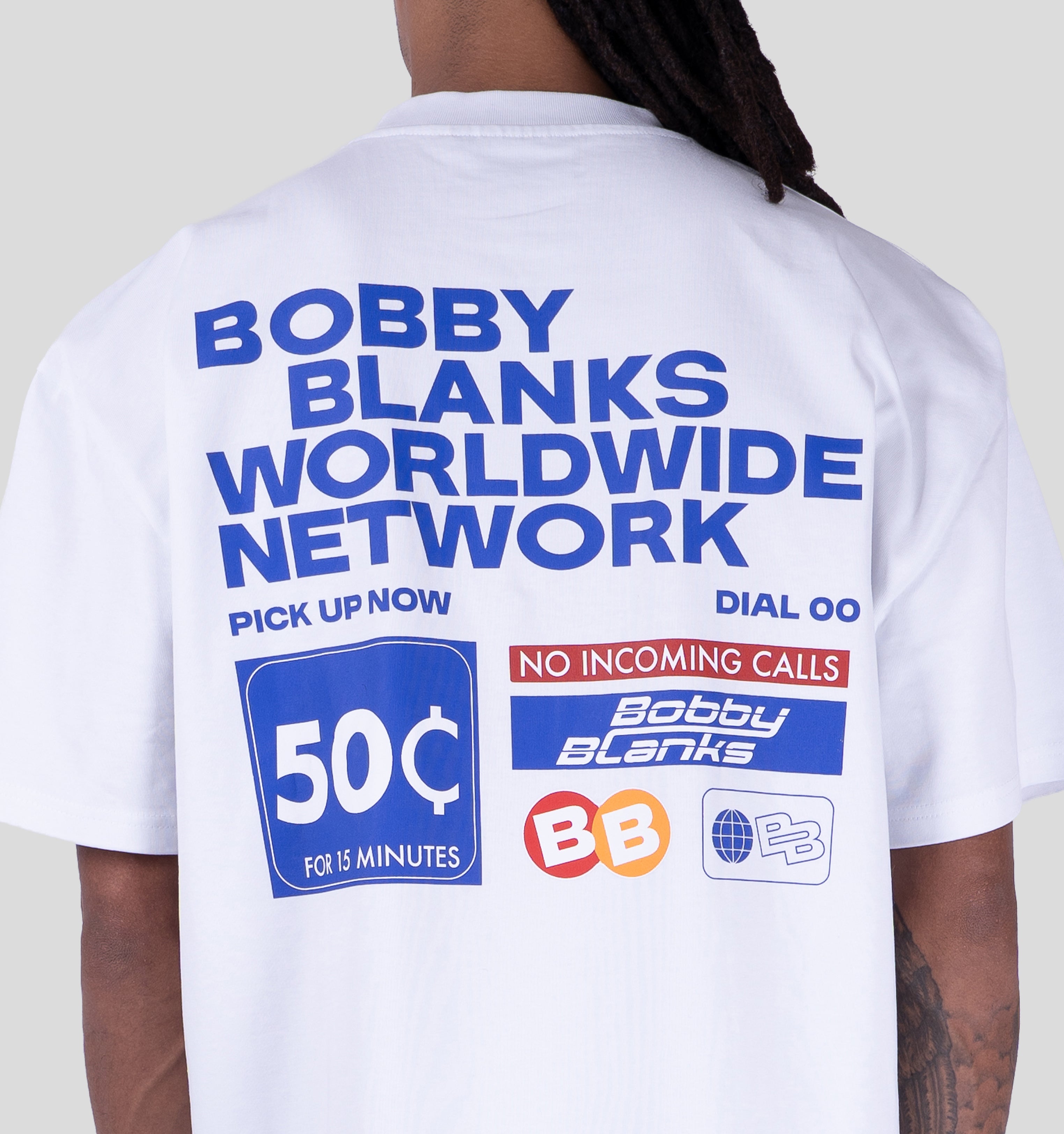 FORUM T-SHIRT - WHITE/COBALT