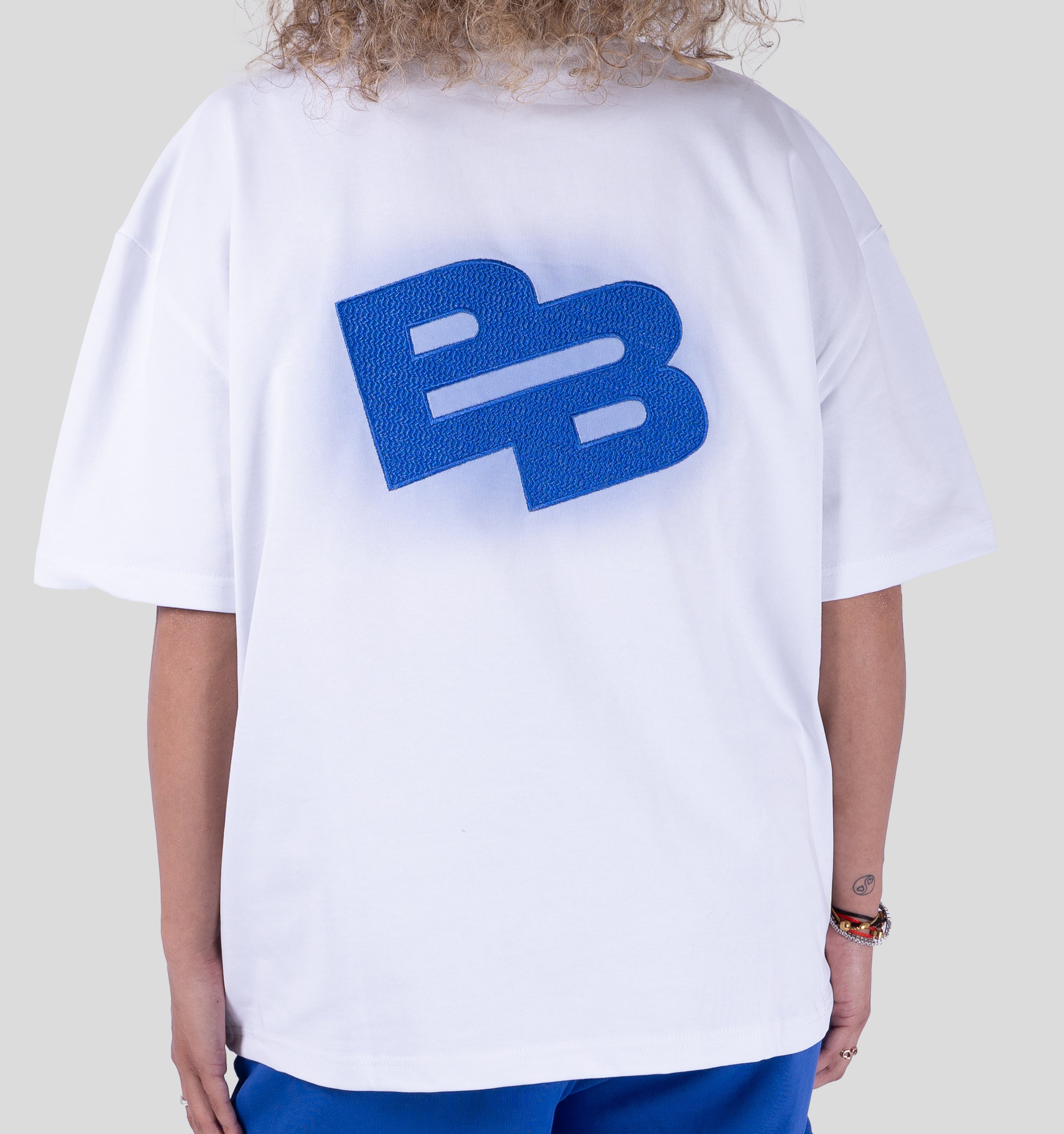 BANNER T-SHIRT - WHITE/COBALT