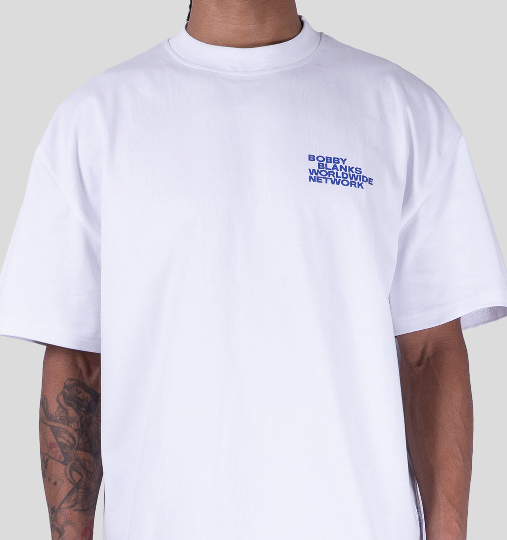 FORUM T-SHIRT - WHITE/COBALT