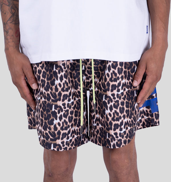 Banner Swim Shorts - Leopard
