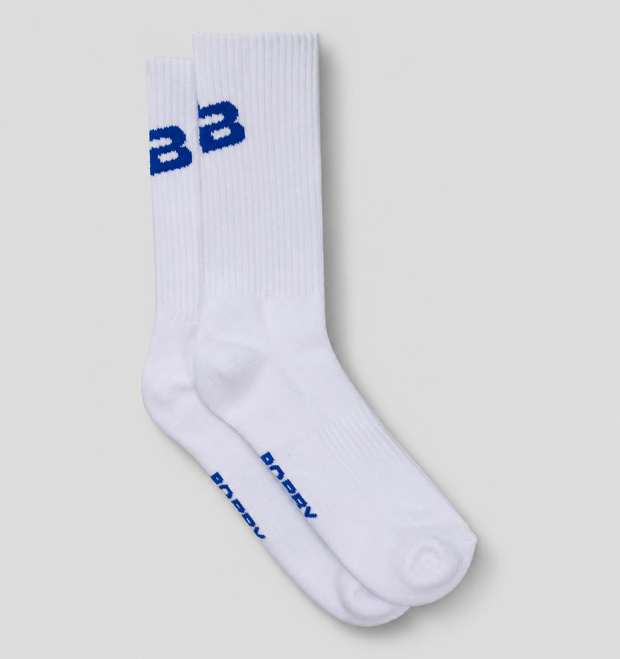 BB LOGO SOCKS - WHITE/COBALT